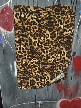 SHEIN Leopard Print Pencil Skirt - Black & Brown